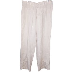 Vintage Linen Lagenlook Distressed Coastal Grandma Pants
